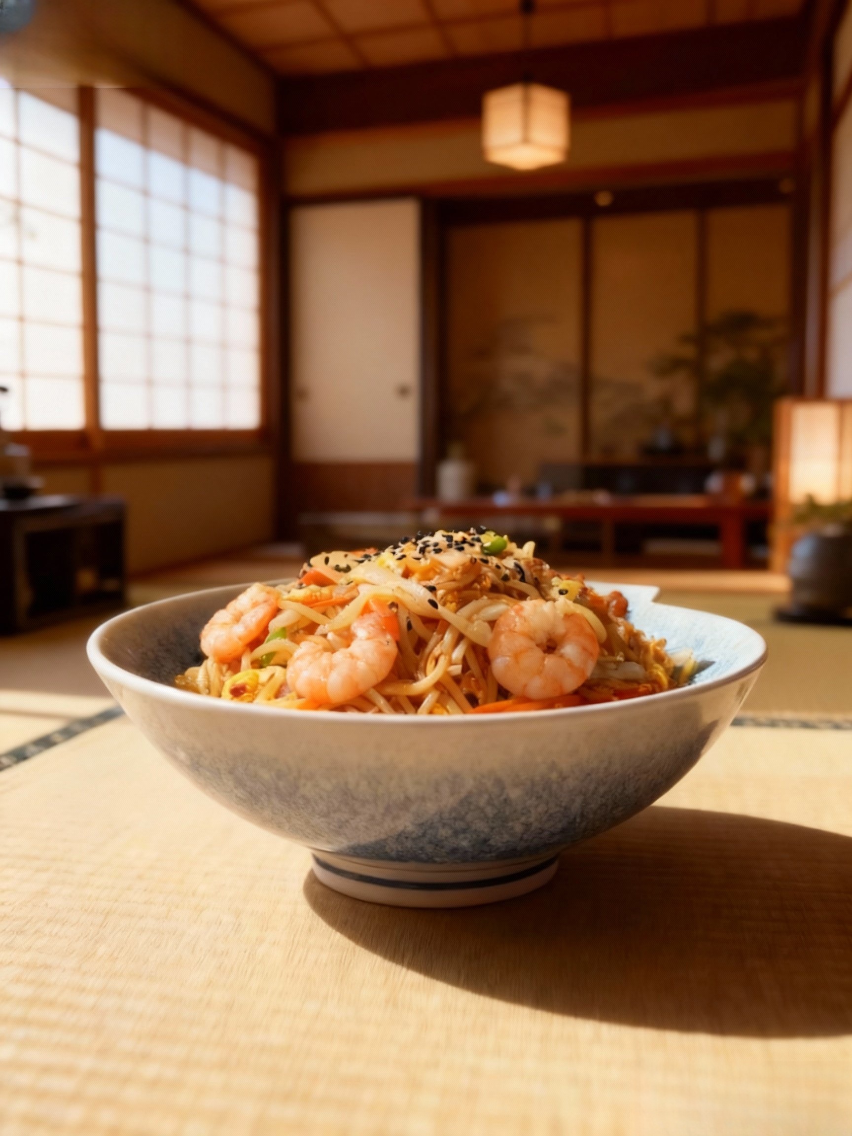 Fideo Japonés con Langostino
